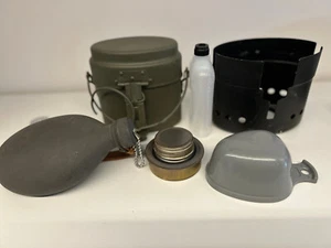 Swedish Aluminium military mess kit M44 with water flask - Picture 1 of 10