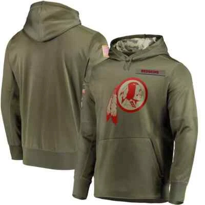Sudadera con capucha térmica lateral Washingto Olive Salute to Service para hombre Foto 1 de 4