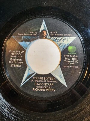 Ringo Starr “You’re Sixteen” Vinyl 45 Apple VG F18 - Imagem 1 de 2