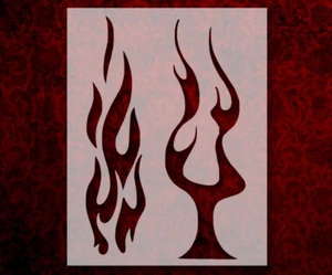Große Flammen Flamme Biker Feuer 8,5" x 11" individuelle Schablone SCHNELLER KOSTENLOSER VERSAND (149) - Bild 1 von 1