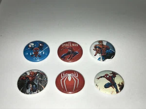 1" SET OF 6 MARVEL SPIDERMAN COMICS LAPEL BADGE BUTTON PINS PINBACK [P67] - Picture 1 of 2