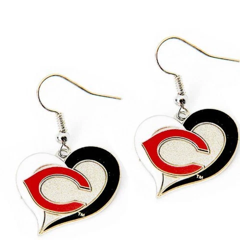 Cincinnati Reds Swirl Heart Earrings (6 Pack) Cover