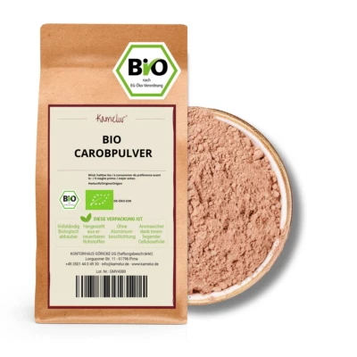 (17 EUR/kg) Bio Carobpulver Johannisbrotpulver 500g, Bio Carob Pulver - Bild 1 von 2