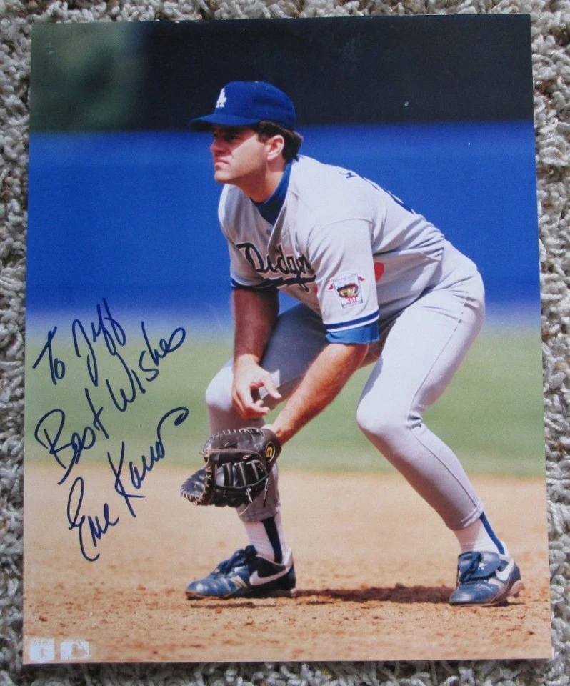 VINTAGE ERIC KARROS AUTO SIGNED 8 x 10 PHOTO LOS ANGELES DODGERS RARE - Image 1 of 1