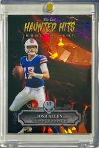 Josh Allen 2024 Wild Card Haunted Hits Monster Hunt PRC 1/2 Pumpkin Cracked Ice - Imagen 1 de 6