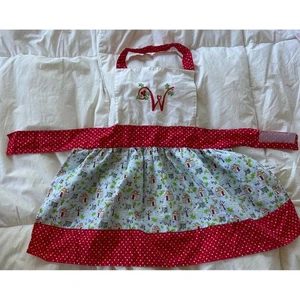 Wellie Wishers American Girl Christmas Apron Initial W Holiday Party - Bild 1 von 3