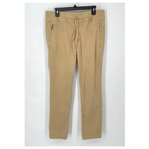 Cotton Citizen NEW Mens Simon Pants Straight Leg Sz L Sand Drawstring Zip Pocket - Picture 1 of 10
