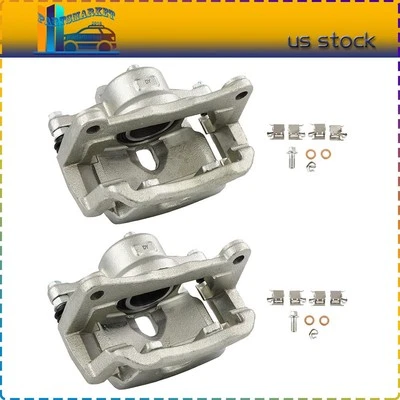 Front Pair w/ Bracket For 2014 2014 2015 16 17 18 2019 Mazda 6 Brake Calipers Foto 1 de 4