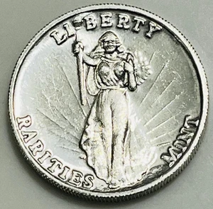 Rarities Mint Lady Liberty 1oz. .999 Fine Silver Round High Relief Concave Round - Picture 1 of 4