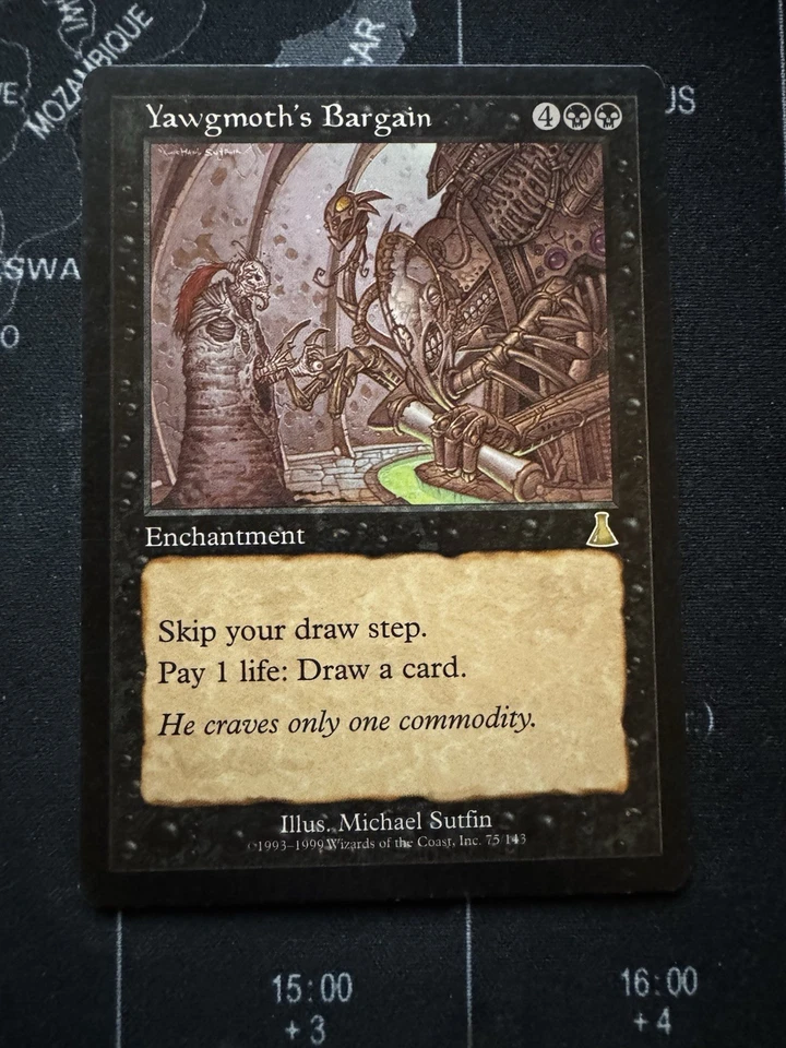 MTG Yawgmoth's Bargain LP From Urza's Destiny Magic Light Play - Image 1 of 1