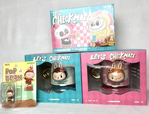POP MART The Monsters Let's Checkmate Labubu 2pc Mug & Fridge Magnet Blind Box - Picture 1 of 9