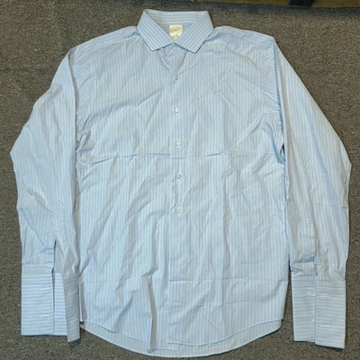 Brooks Brothers Golden Fleece Shirt 17-36 Sea Island Cotton USA White Blue  - Image 1 of 4