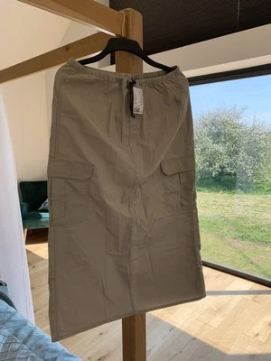 H&M Divided Long Beige/Stone Cotton Summer Cargo Skirt Size S £24.99 BNWT - Image 1 of 4