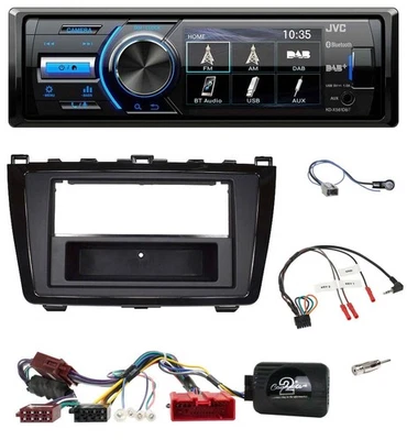 JVC Bluetooth Lenkrad USB DAB Autoradio für Mazda 6 10-12 Klavierlack aktiv - Bild 1 von 4
