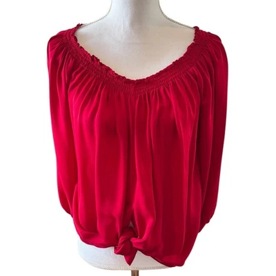 Corbata frontal de seda Nicole Miller Artelier roja P Foto 1 de 4