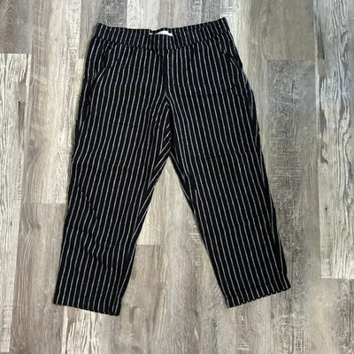 SONOMA Goods For Life Capri Pull On Elastic Band , Women’s L Black w stripes  Foto 1 de 4