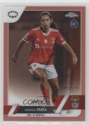 2022 Topps Chrome UEFA Women's Champions League /125 Andreia Faria #21 Rookie RC - Image 1 of 2