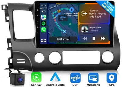 Eonon HCIV1X7 Android 14 10.1"Car Stereo CarPlay Radio For Honda Civic 2006-2011 - Image 1 of 4