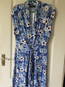 French Connection Blue/White Floral Dress Size 14 - Picture 1 of 7