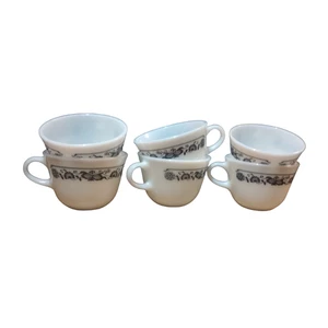 Lote de 6 tazas de café vintage CorningWare Old Town blanco azul cebolla té - Imagen 1 de 5