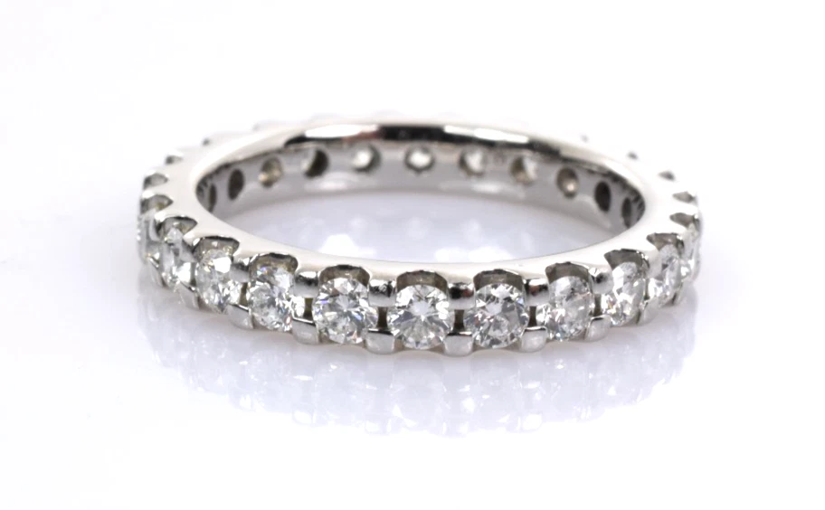 Diamond Infinity Band Ring in Platinum 1.00 Carats Size 5 - Image 1 of 4