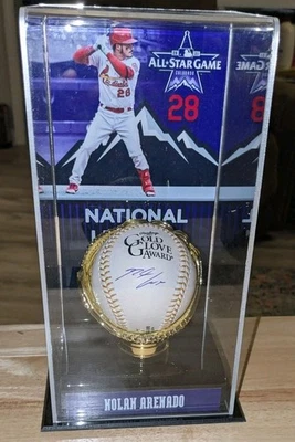 Nolan Arenado St. Louis Cardinals Signed Gold Glove Ball Fanatics MLB Holos - Image 1 of 4