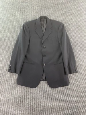 Armani Collezioni Suit Jacket 40 R Black Solid Designer Premium Luxury Italy - Image 1 of 4