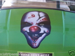 Evil Clown golf Cart Hood decal Window Decals Stickers Graphics EZGO Club Go Car - Foto 1 di 2