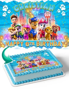 Paw Patrol Edible Cake Topper Party Decoration Edible Image - Picture 1 of 1