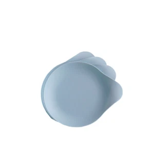 4" Blue Tear Drop Plastic Small Dessert Serving Party Plates for Wedding Parties - Picture 1 of 4