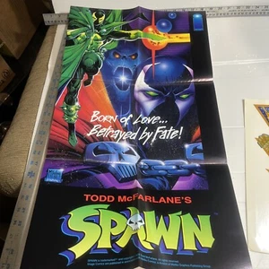 Spawn Promo Poster by Todd McFarlane (1992) (Folded) about 26"x15" - Picture 1 of 1
