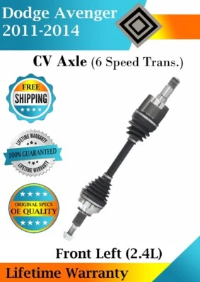 New OE Front Left CV Axle For 2011-2014 Dodge Avenger 2.4L Lifetime Warranty - Image 1 of 4