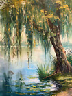 Echoes of Time : Vintage Willow Along the Riverbank imprimé 8x10