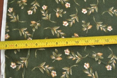 18" Long, Gold, Dark-Green Quilting Flannel, Maywood/Flowers of Forest/8753,V929 - Image 1 of 4