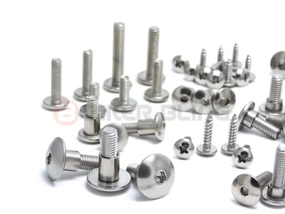 Yamaha FJR1300 2006 Pantalla Acero Inoxidable Moto Carenado Tornillos Kit Foto 1 de 4