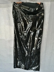 BAD SPIRIT MASSIMO SABBADIN - GONNA DONNA ACETATO NERO - MADE IN ITALY - TG S - Imagen 1 de 8