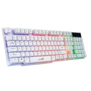 Colorful Crack LED Illuminated Backlit USB Wired PC Rainbow Gaming Keyboard - Picture 1 of 2