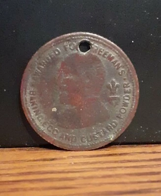 Old Used UK Advertising Token Coin - Freemans Pudding Powder - Try It ! - Image 1 of 4