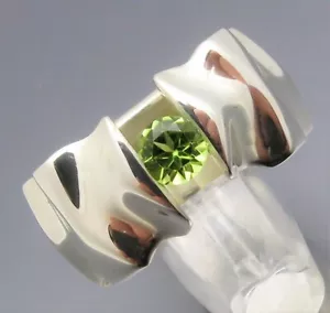 REIF-DESIGN - MARKANTER PERIDOT SPANNRING - UNIKAT AUS EIGENER GOLDSCHMIEDE - Bild 1 von 6