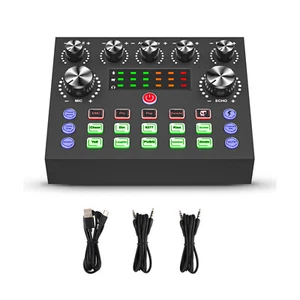 1set V8S Sound Card Professional Audio Equipment For Live Steaming and Karaoke - Picture 1 of 16