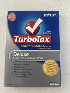 2012 TurboTax Deluxe Federal Turbo Tax New sealed CD in Retail Box - Photo 1/3