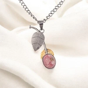 Black Rhodonite Gemstone 925 Sterling Silver Handmade Pendant Anniversary Gift - Picture 1 of 8