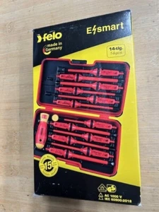 NEW Felo E-Smart 14 Piece Set - Slotted, Phillips, Pozidriv, Torx Tip Insulated - Picture 1 of 4