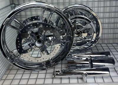 RODAS HARLEY EXECUTOR CROMADAS 2014-19 ROAD KING STREET GLIDE TOURING EXCHANGE - Imagem 1 de 4