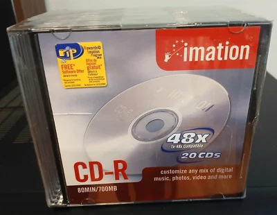 Imation CD-R 1x-48x Compatible 80 min/700 MB Sealed Package - Image 1 of 3