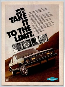 Vintage 1977 Chevrolet Nova Rally Take It To The Limit Print Ad - Picture 1 of 1