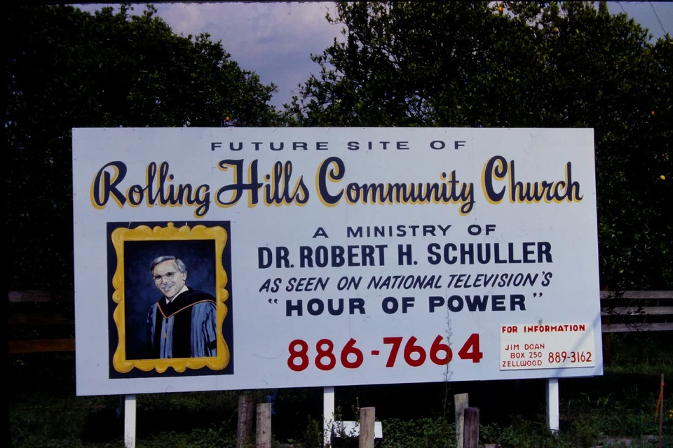 Vintage Photos Slides Building of Rolling Hills Community Church ROBERT SCHULLER - Image 1 of 4
