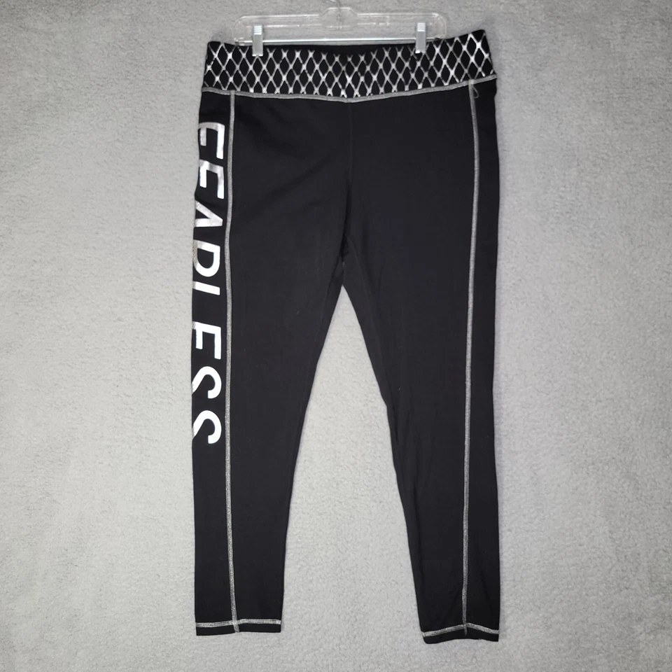 Material Niña Leggings Mujer’s Talla Grande 2XL Fearless Deletrear Negro Activo Foto 1 de 4