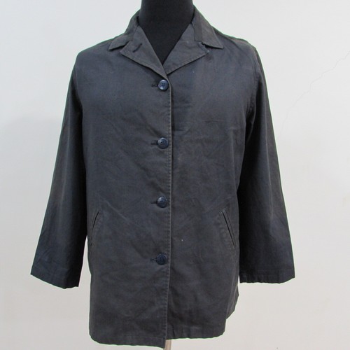 Burberrys? Cappotto da donna vintage nero circonferenza petto 38 40 UK 10 12 REF (Y01132)