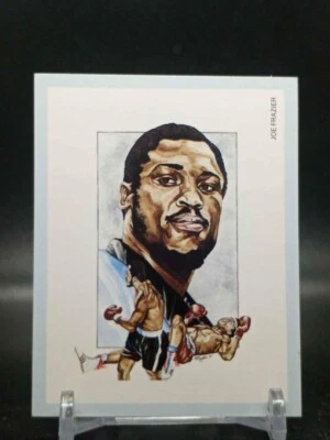 Joe Frazier 1991 Victoria Gallery England Mini Card Boxing Blue Border - Image 1 of 2